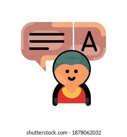 colorful question icon isolated on white background. Simple and modern question symbol for logo, web, app, UI. Flat vector illustration for graphic and web design in the 2021 color trend.