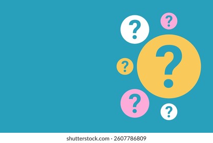 Colorful Question Mark Background Inquiry Curiosity and Problem Solving Concept