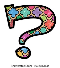 
Colorful question mark flat icon 
