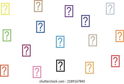 A lot of colorful question marks