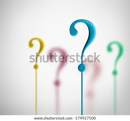 Colorful question marks, eps 10.