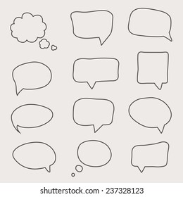 Colorful questions speech bubbles. Eps 10 vector file.