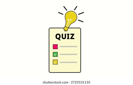 Farbiges Quiz bearbeitbarer Symbolvektor