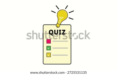 Colorful quiz editable icon vector