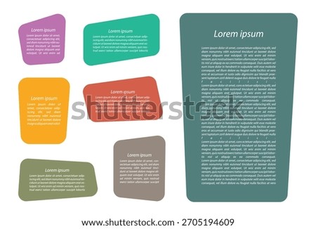 Colorful Quote Text Template vector - Quote speech box design templates set. Collection of quote box frames and icons. Infographic colorful template design