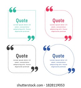 colorful quotes frame design template