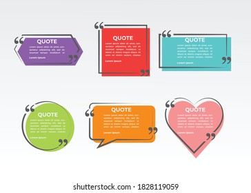 colorful quotes frame design template