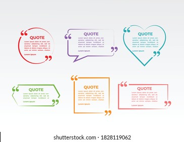 colorful quotes frame design template