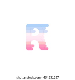 Colorful r Letters, vector design template elements for design