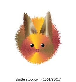 colorful Rabbit character isolated on white background
