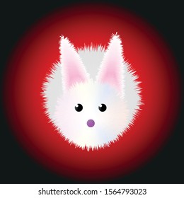 colorful Rabbit character isolated on white background