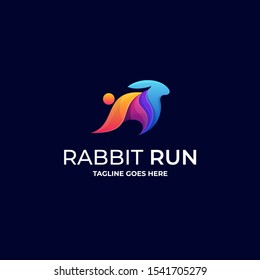Colorful Rabbit Illustration vector Template. Suitable for Creative Industry. Multimedia, entertainment, Educations, Shop, and any related industry business