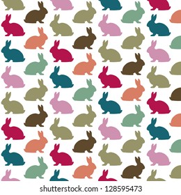 Colorful rabbit pattern