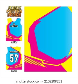 coloridos patrones de diseño jersey de carreras para impresión y sublime