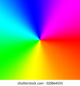 Colorful radial gradient background made of rainbow spectral colors