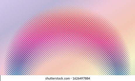 Colorful Radial Halftone Background Design Template, Pop Art, Abstract Dots Pattern Illustration, Modern Texture Element, Pink Orange Violet Purple Gradation Wallpaper, EPS 10 File Vector Project 