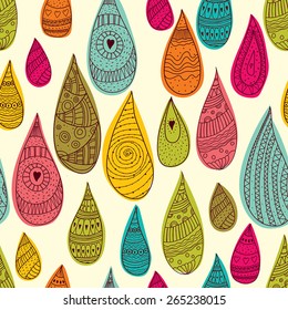 Colorful rain. Vector seamless pattern.