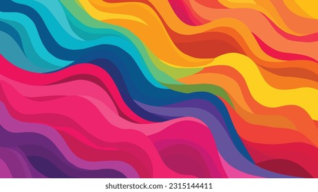 A Colorful Rainbow Abstract Background