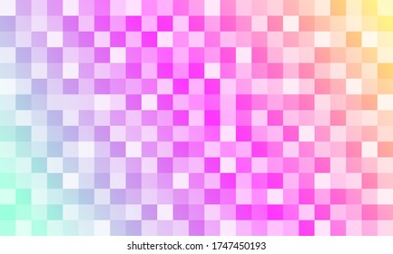 Colorful rainbow abstract geometric squares background with gradient. Design for business and advertising. Vector stock illustration.