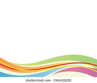 Colorful Rainbow Abstract Swoosh Background