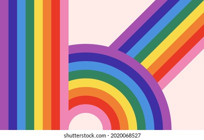 Colorful rainbow background design LGBTQ love for pride month. pride love, gay, lesbian, bisexual celebration. lgbt flag.