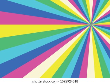 Colorful rainbow background image Can be decorated for the beauty of the festival.