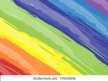 Colorful of rainbow background pattern. Paint style.