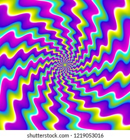 Colorful rainbow background. Spin illusion.