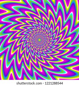 Colorful rainbow background. Spin illusion.