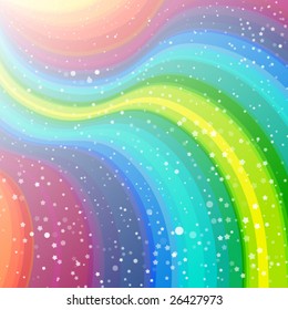 Colorful rainbow background in vector