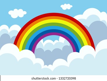 Colorful rainbow background vector illustration