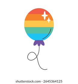Colorful rainbow balloon representing LGBTQ pride and freedom
