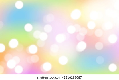 Colorful rainbow bokeh soft light abstract backgrounds, Vector eps 10 illustration bokeh particles, Backgrounds decoration