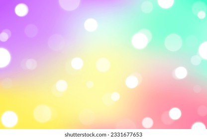 Colorido arco iris fondo abstracto de luz suave, Vector eps 10 ilustración partículas de bokeh, decoración de fondo