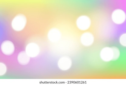 Colorido arco iris fondo abstracto de luz suave, Vector eps 10 ilustración partículas de bokeh, decoración de fondo