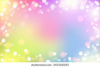 Colorido arco iris bokeh fondos abstractos de luz suave, Vector eps 10 ilustración partículas bokeh, decoración de fondos