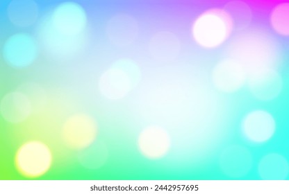 Colorido arco iris bokeh fondos abstractos de luz suave, Vector eps 10 ilustración partículas bokeh, decoración de fondos