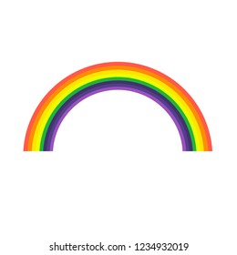 colorful rainbow cartoon vector isolated on white background