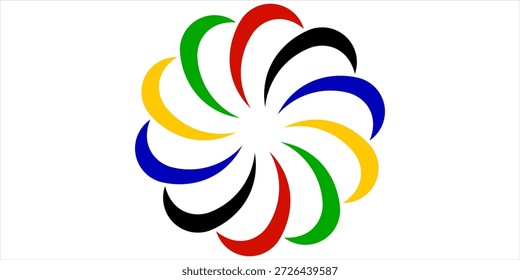 Farbige Regenbogenkreislinien einzeln
