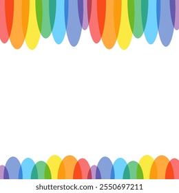Colorful rainbow color frame, vector illustration