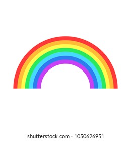 Colorful rainbow or color spectrum flat icon for apps and websites 