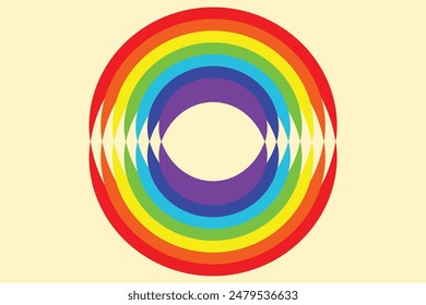 Colorful rainbow or color spectrum flat vector icon for apps and websites