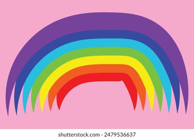 Colorful rainbow or color spectrum flat vector icon for apps and websites