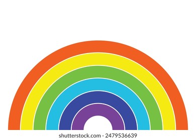 Colorful rainbow or color spectrum flat vector icon for apps and websites