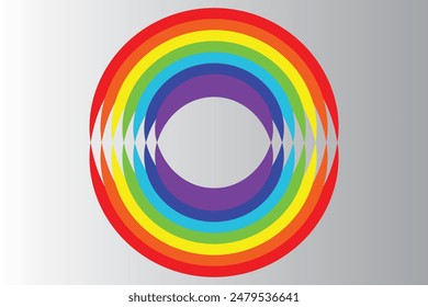 Colorful rainbow or color spectrum flat vector icon for apps and websites