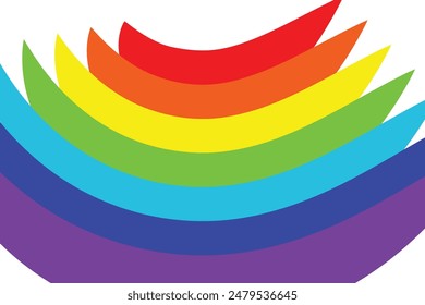 Colorful rainbow or color spectrum flat vector icon for apps and websites