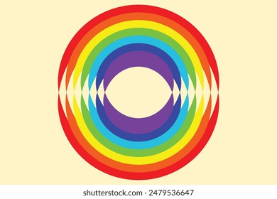 Colorful rainbow or color spectrum flat vector icon for apps and websites