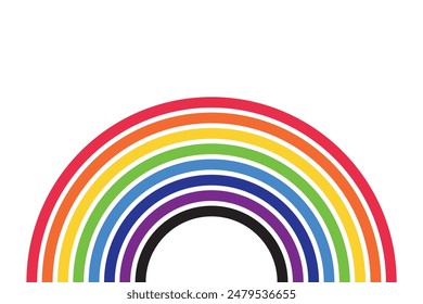 Colorful rainbow or color spectrum flat vector icon for apps and websites