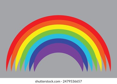 Colorful rainbow or color spectrum flat vector icon for apps and websites