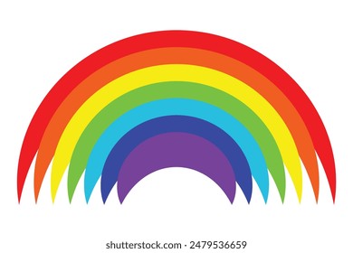 Colorful rainbow or color spectrum flat vector icon for apps and websites